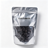 Sachet Doypack en aluminium transparent pour emballage de sucre, personnalisable, de qualité alimentaire, résistant à l'humidité, anti-lumière, refermable