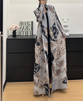 Abaya plissée ouverte Miyake pour femmes, Kimono long plissé à imprimé floral pour femmes musulmanes modestes, Manteau décontracté, ODM OEM