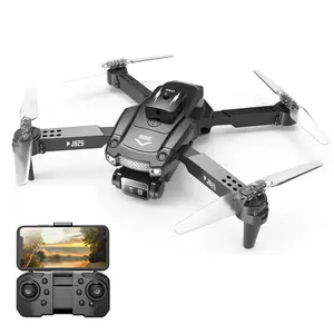Drone JS25 com câmera dupla 8K, fluxo óptico de quatro lados, controle remoto dobrável para evitar obstáculos, drone iniciante