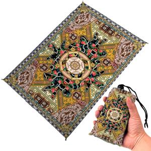 Tappetino impermeabile da <span class=keywords><strong>campeggio</strong></span> con stampa colorata da 200cm da 140cm tappetino da spiaggia portatile fisso da esterno per riporre da Picnic a prova di umidità - Product Image 4