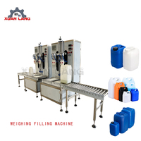 Machine de remplissage semi-automatique pour liquides de nettoyage de toilettes en plastique anti-corrosion, eau de chlore, huile, avec pesage