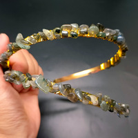 Offre Spéciale cristal naturel gravier couronne bandeau de cheveux printemps été cheveux accessoires mariée mariage vacances cadeau pierre bandeau