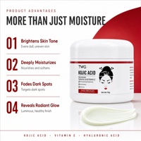 Crème éclaircissante à l'acide kojique TWG RTS, 85g, pour estomper les taches, anti-acné, hydratation intense, crème nourrissante pour le visage