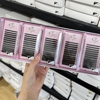 Extensions de cils individuels noir mat effet cachemire, volume intense, pour extensions de cils