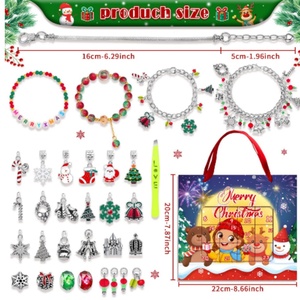 Divertidos Dijes de Caja Sorpresa con 24 Compartimentos, Hechos a Mano, para Pulseras de Cuentas, Kits de Joyería para Niños - Product Image 5