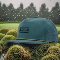 Gorra Snapback Personalizada de Alta Calidad para Hombre, 5 Paneles, Visera Plana, 2 Colores, Tela Impermeable, 6 Placas Metálicas, Cuerda al por Mayor