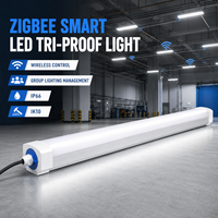 Luminaire LED intelligent Zigbee Tri-Proof avec contrôle de groupe sans fil pour entrepôts, usines, parkings et projets intelligents