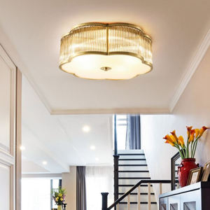 Quadrifoglio a forma di fiore lampada da soffitto a 4 foglie romantica stile europeo plafoniera Luxury rame per illuminazione a saldare - Product Image 4