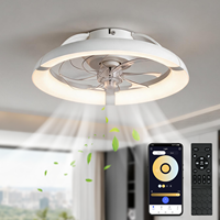 Kipas Angin Plafon 20 Inch untuk Kamar Tidur dan Ruang Tamu dengan Lampu, 7 Baling-Baling, Dapat Diredupkan, LED 30W, Kontrol Remote & Aplikasi, Kontrol Dinding, OEM ODM Custom