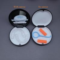 Boîte à prothèses dentaires en plastique avec logo personnalisé, boîte colorée pour appareil orthodontique et gouttière de rétention, étui écologique pour rétention