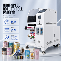 Mesin Printer Label Tinta Pigmen Roll to Roll dengan Kontrol Tegangan Pengarah Web Otomatis untuk Mesin Pencetak Stiker Kemasan