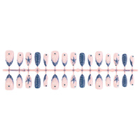 Faux ongles populaires en gros, style œil de chat français, en résine, forme amande, motif fleur, faits à la main, 3D, brillants, réutilisables