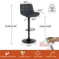 Tabouret haut de luxe italien chaise de bar en métal, dossier confortable, design rétro moderne pour les repas en famille, hôtels de plein air