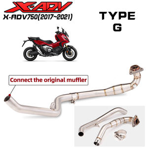 Pour X-ADV 750 X ADV750 XADV 750 2017-2014, Système d'Échappement Complet Moto avec Tuyau Collecteur Avant pour Silencieux d'Origine - Product Image 3