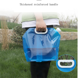 Оптовая продажа 2 л 3 галлона открытый портативный складной контейнер для воды пластиковый упаковочный мешок прозрачный походный мешок для воды - Product Image 3