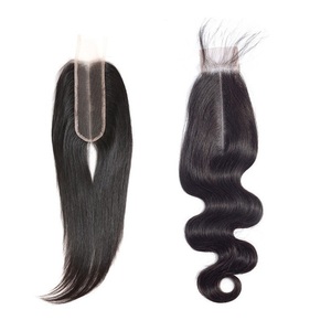 Extensiones de Cabello Natural Kim K 2X6 HD Virgin Remy, Trama Única, Cierre de Encaje Transparente, Parte Media, Cabello Liso, Ondulado, Color Natural - Product Image 1