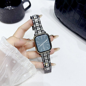 Ultra 49mm 41mm 45mm Correa 2025 Nuevas correas de reloj de acero inoxidable con diamantes de imitación para <span class=keywords><strong>Apple</strong></span> <span class=keywords><strong>Watch</strong></span> Series 8 7 6 - Product Image 2