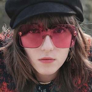 Gafas de Sol Cuadradas Vintage con Logotipo Personalizado de Moda 2020, Gafas de Sol Extra Grandes sin Montura con Protección UV400 para Mujer - Product Image 1