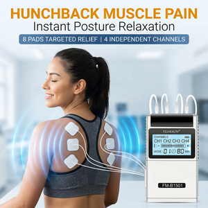 Dispositivo Digital de Electroestimulación Muscular <span class=keywords><strong>para</strong></span> Alivio del Dolor de Espalda, Máquina de <span class=keywords><strong>Fisioterapia</strong></span> con 8 <span class=keywords><strong>Electrodos</strong></span> y 4 Canales EMS - Product Image 1