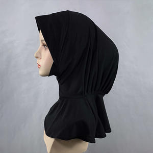 HZM-26013 <span class=keywords><strong>Bonnet</strong></span> intérieur uni pour femme musulmane, couvre-chef, couvre-<span class=keywords><strong>cou</strong></span> et menton, pour perte de cheveux, sous-hijab - Product Image 1