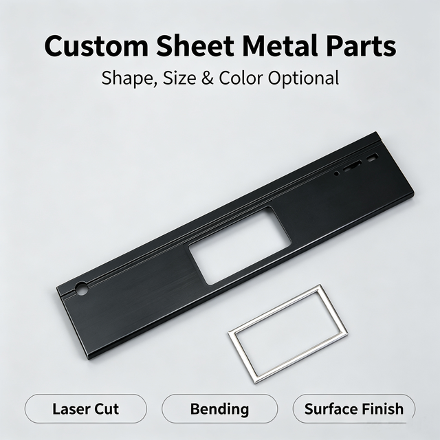 High Quality Amplifier Front Panel Custom Oem Aluminum Sheet Metal Fabrication Laser Cut Part Sheet Metal Panel