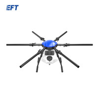 Châssis de protection des plantes à six axes EFT E620P avec réservoir d'eau de 20 L, en fibre de carbone, pliable, pour machine agricole de grande taille