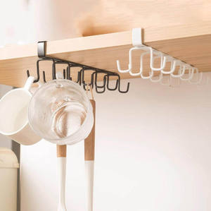 Crochet de <span class=keywords><strong>cuisine</strong></span>, étagère de rangement pour tasses, étagère suspendue pour <span class=keywords><strong>armoire</strong></span>, crochet pour <span class=keywords><strong>armoire</strong></span> pour accrocher des tentures, crochet d'<span class=keywords><strong>armoire</strong></span> dissimulé - Product Image 4