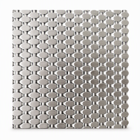 Maille métallique décorative en acier inoxydable 304 316, finition laiton PVD, écran tissé pour revêtement mural intérieur extérieur