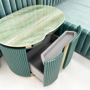 New Factory High End <b>Bed</b> Room Furniture Bedroom Set Dark Green Velvet High <b>Frame</b> Profile King Size <b>Bed</b> <b>Frame</b> Luxury <b>Bed</b> DB-01-VI - Product Image 3
