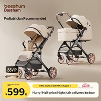 Poussette pour nouveau-né BeesHum Light Island, peut s'asseoir et se coucher, de 0 à 3 ans, en alliage d'aluminium, légère, pliable, capacité de charge de 15 kg