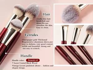 BEILI Set di Pennelli per Trucco <span class=keywords><strong>Professionale</strong></span> di Lusso, Kit Vegano per Ombretto, Correttore e Fondotinta - Product Image 4