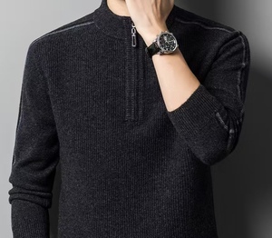 Suéter de Cachemira 100% Pura al por Mayor para <span class=keywords><strong>Hombre</strong></span>, Nuevo Suéter de Cachemira Tejido para Invierno, Suéter Interior - Product Image 2