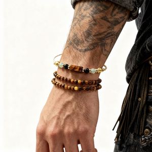 Natural Stone Bracelet Colorful Glass Beaded Career Success Innovative White Label One-stop Sourcing - Product Image 1