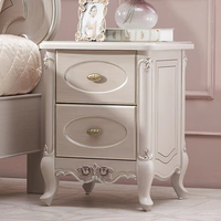 Lit français classique en bois massif, lit en bois sculpté antique, lit king size, meubles de chambre à coucher, lit double