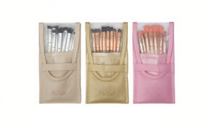 Set de Brochas de Maquillaje Hi Oh de 10 Piezas, con Mango Metálico y Pelo Sintético, Ideal para Viajes, Aplicación de Base Facial - Product Image 1