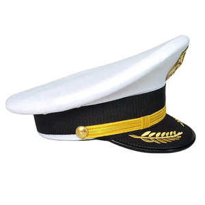 Casquette <span class=keywords><strong>de</strong></span> capitaine <span class=keywords><strong>de</strong></span> <span class=keywords><strong>marine</strong></span> blanche <span class=keywords><strong>de</strong></span> haute qualité, réglable, avec couronne dorée, pour uniforme <span class=keywords><strong>de</strong></span> commandant <span class=keywords><strong>de</strong></span> yacht - Product Image 2
