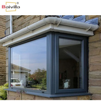 Baies en aluminium imperméables de jardin de fenêtres en verre de haute performance de Offre Spéciale et fenêtre d'arc pour la villa d'hôtel de maison