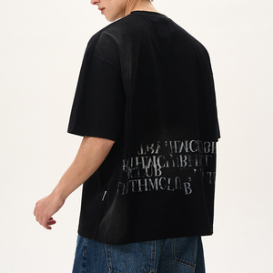 เสื้อยืดฮิปฮอปทรงโอเวอร์ไซส์ สไตล์แบรนด์ดัง พิมพ์ลายดิจิตอล 3 มิติ ผ้าฝ้ายถัก 100% ทรงบ็อกซี่ น้ำหนัก 200 กรัม ระบายอากาศได้ดี สำหรับผู้ชาย - Product Image 2