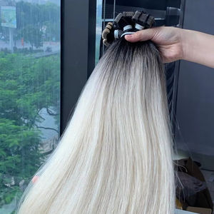Bande Ombre De Luxe En 100% Extensions De Cheveux Humains Vietnamiens Bruts Droite Super Usine En Gros 20 30 Pouces 20 + Couleurs - Product Image 1
