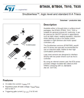 Dispositivos de disparo de T810-600B-TR, TRIAC, diodo, 600V, 8A(RMS), 84A, 3 pines (2 + pestaña), DPAK T/R, circuitos integrados, chip ic, T810-600B-TR