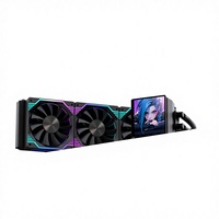 Boîtier d'ordinateur de jeu LOVINGCOOL haute performance avec refroidissement par eau du processeur, écran de 4,0 pouces, roulement à billes RGB, dissipateur thermique TDP 230-280W