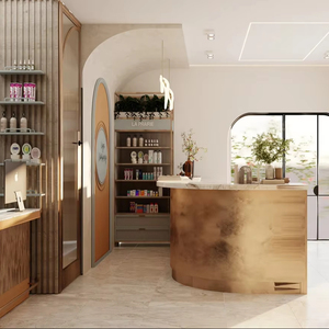 Exhibición de la tienda minorista Farmacia Diseño interior Estantes de exhibición de madera Estantes de la tienda para farmacia - Product Image 1