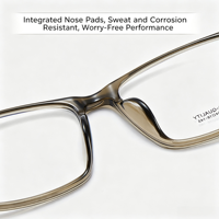 7332 Montures de lunettes en acétate de cristal ultra-légères, modernes, élégantes, décontractées, minimalistes, pour un usage quotidien