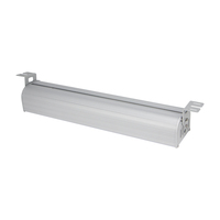 Reflector LED Lineal Modular de Aluminio Gris Claro con Lente Óptica Multiángulo, Soporte Ajustable, IP65, para Exteriores e Industria