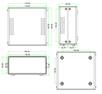 Boîtier métallique pour amplificateur DIY, boîtier en fer pour électronique, boîtier pour instrument DIY, boîtier de projet, boîte de jonction électrique en fer 150*140*70mm