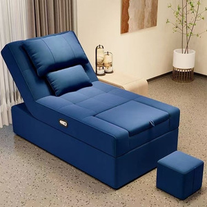 Fauteuil de massage électrique inclinable pour pédicure, bain de pieds, soin des oreilles, spa thaïlandais, <span class=keywords><strong>salon</strong></span>, avec cadre en bois et canapé - Product Image 3