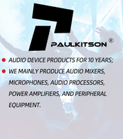 Paulkison AD4D Mikrofon Studio Profesional Nirkabel UHF 2-Kanal Modulasi FM Bluetooth Rentang Dinamis 100dB Cerdas