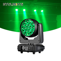 Luz de Escenario con Cabeza Móvil RGBW LED de 19x15W, Zoom Wash, DMX512 para Fiestas, Bodas, DJ, Club, Discoteca, Conciertos en Vivo, Iluminación