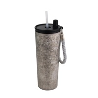 Gobelet isotherme en acier inoxydable de 700 ml en titane pur avec dragonne