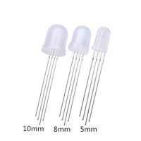 À travers le trou paquet Dip 5mm Led Diode Diffusée 4 Broches Ronde Polychrome Rvb Led Diode F5 RVB Coloré Transparent Cathode Commune